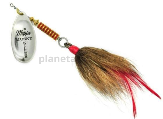 Блесна вращающаяся MEPPS Musky Killer №5, 15гр., цвет AG блистер