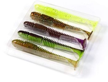 Виброхвосты LUCKY JOHN Pro Series TIOGA MIX1 3.9in 10см, 5шт.