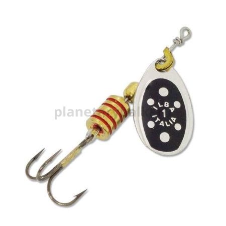 Блесна вращающаяся ILBA TONDO b/s №0, 2гр., цвет black-silver