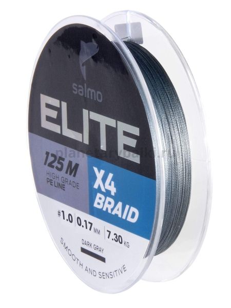 Шнур плетёный Salmo Elite х4 BRAID Dark Gray 125м, 0,17мм, 7,3кг для рыбалки, Шнур плетёный Salmo Elite х4 BRAID Dark Gray 125м, 0,17мм, 7,3кг отзывы, Шнур плетёный Salmo Elite х4 BRAID Dark Gray 125м, 0,17мм, 7,3кг купить, Шнур плетёный Salmo Elite х4 BRAID Dark Gray 125м, 0,17мм, 7,3кг купить в интернет магазине, Шнур плетёный Salmo Elite х4 BRAID Dark Gray 125м, 0,17мм, 7,3кг выбрать, Шнур плетёный Salmo Elite х4 BRAID Dark Gray 125м, 0,17мм, 7,3кг обзор, Шнур плетёный Salmo Elite х4 BRAID Dark Gray 125м, 0,17мм, 7,3кг купить в розничном магазине
