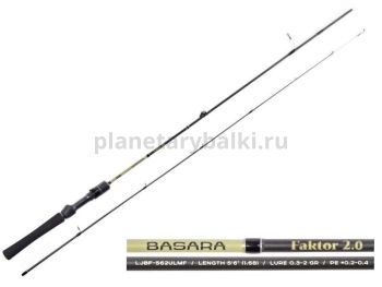 Спиннинг Lucky John Basara FAKTOR 2 5'6" 1,68м, тест 0,3-2гр.