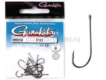 Крючки Gamakatsu F31 NEW LABEL HOOKS BLACK разм. 08 12шт.