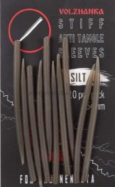Конус для поводка Volzhanka Semi Stiff Anti Tangle Sleeves Silt 54мм, 10шт.