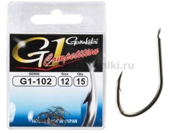 Крючки Gamakatsu G-1 COMPETITION 102 HOOKS разм. 12 15шт.