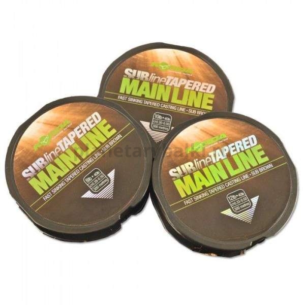 Леска коническая KORDA Subline Tapered Mainline 300м, 0,33-0,50мм, 3,6-18кг, 8-40lb