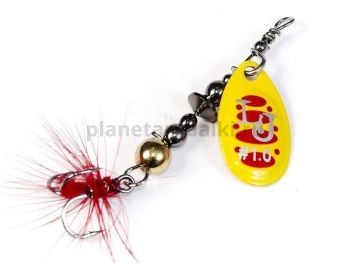 Блесна вращающаяся Lucky John BONNIE BLADE №1, 3.5гр., цвет 010 в блистере