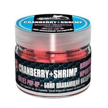 Бойлы насадочные плавающие Sonik Baits 14мм CRENBERRY-SHRIMP Fluo Pop-ups 90мл