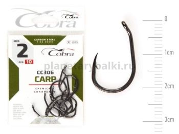 Крючки Cobra CARP KOI CC306 №2, 10шт.
