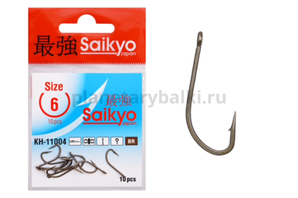 Крючки Saikyo Crystal BR KH-11004 №6, 10шт.