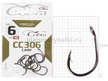 Крючки Cobra CARP KOI CC306 №6, 10шт.