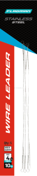 Поводок скрутка F-FISHING Wire Leader стальной 4кг, 10см, 0,20мм, 5шт.