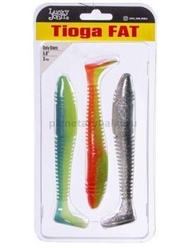 Виброхвосты Lucky John Pro Series TIOGA FAT MIX3 5.8in 14.7см, 3шт.