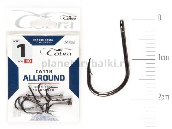 Крючки Cobra Allround HANNA CA118 №1, 10шт.