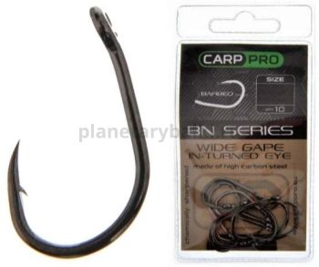 Крючки Carp Pro Black Nickel Wide Gape In-turned Eye №2, 10шт.