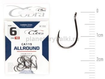 Крючки Cobra Allround HINNU CA119 №6, 10шт.