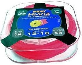 Штекерная резина MIDDY Hi-Viz Shock Core 12-16 Hollow Red/Pink Ф-2,0мм /  3,0мт