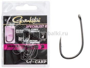 Крючки Gamakatsu G-Carp SPECIALIST R HOOKS GREY разм. 04 10шт.