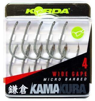 Крючки Korda Kamakura Wide Gape. с бородкой №6, 10шт