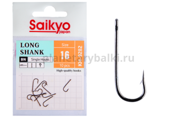 Крючки Saikyo LONG SHANK BN KH-9282 №16, 10шт.