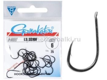Крючки Gamakatsu LS-3310F HOOKS BLACK разм. 06 25шт.