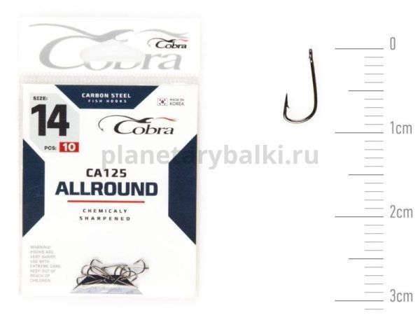 Крючки Cobra Allround STRUGER CA125 №14, 10шт.