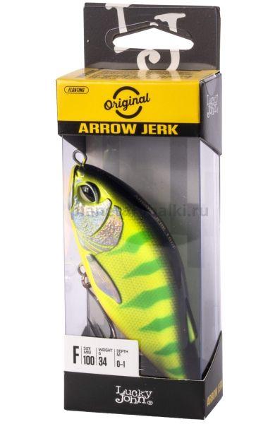 Воблер плавающий Lucky John Original ARROW JERK F 100мм, 34гр., 1м, цвет 018 для рыбалки, Воблер плавающий Lucky John Original ARROW JERK F 100мм, 34гр., 1м, цвет 018 отзывы, Воблер плавающий Lucky John Original ARROW JERK F 100мм, 34гр., 1м, цвет 018 купить, Воблер плавающий Lucky John Original ARROW JERK F 100мм, 34гр., 1м, цвет 018 купить в интернет магазине, Воблер плавающий Lucky John Original ARROW JERK F 100мм, 34гр., 1м, цвет 018 выбрать, Воблер плавающий Lucky John Original ARROW JERK F 100мм, 34гр., 1м, цвет 018 обзор, Воблер плавающий Lucky John Original ARROW JERK F 100мм, 34гр., 1м, цвет 018 купить в розничном магазине