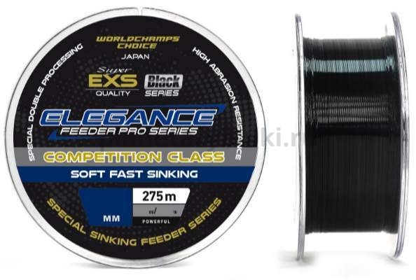 Леска ELEGANCE FEEDER PRO Black 275м, 0,20мм, 5,11кг