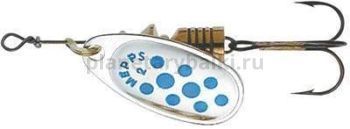 Блесна вращающаяся Mepps COMET PTS 5, 11гр., цвет SILVER/Blue dots
