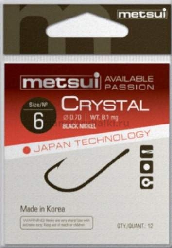 Крючки METSUI CRYSTAL цвет bln, размер № 6, в уп. 12 шт