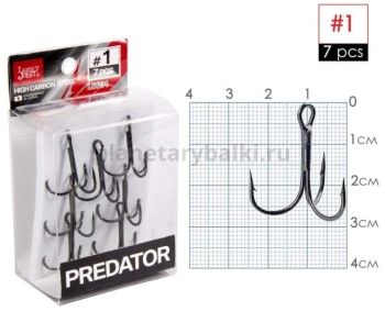 Крючки-тройники Lucky John PREDATOR LJH234 №001, 7шт.