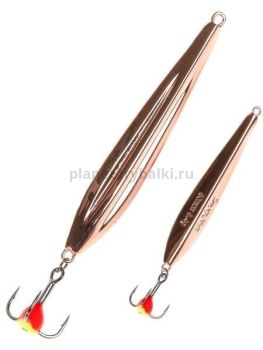 Блесна вертикальная Lucky John FIN Blade с цепочкой и тройником 40мм, 2,4гр., цвет C блистер