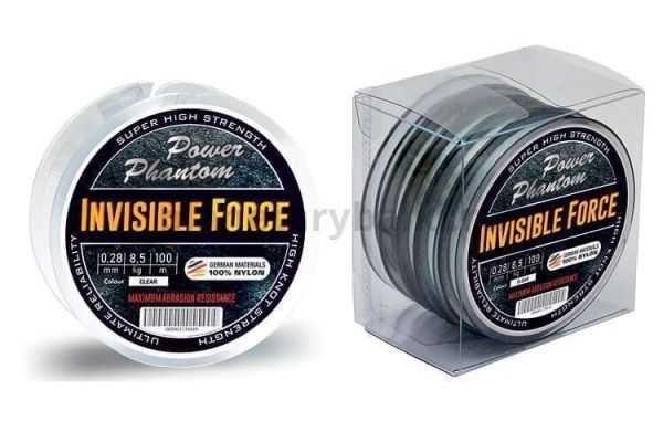 Монофильная леска Power Phantom Invisible Force CLEAR 100м, 0,30мм, 10,6кг