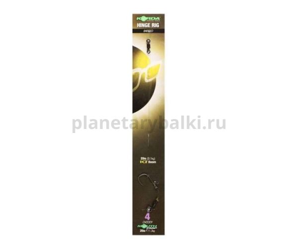 Поводок готовый KORDA Hinge Rig Mouth Trap 25lb IQ-2 20lb Choddy №4