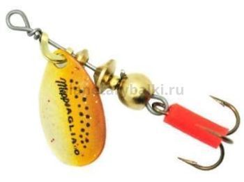 Блесна вращающаяся MEPPS Aglia Fluo №0, 2,5гр., цвет brown