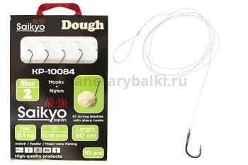 Крючок c поводком Saikyo Dough BN KP-10084 №6, 10шт.