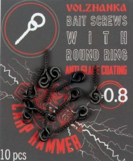 Саморез с кольцом Volzhanka Carp Hammer Carp Hammer Bait Screw 8мм, 10шт.