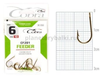 Крючки Cobra FEEDER CLASSIC CF201 №6, 10шт.