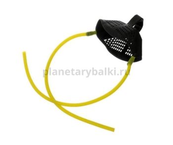 Запасная резина для рогатки с чашей и 4-мя стяжками FLAGMAN Medium Yellow Elastic With Pounch