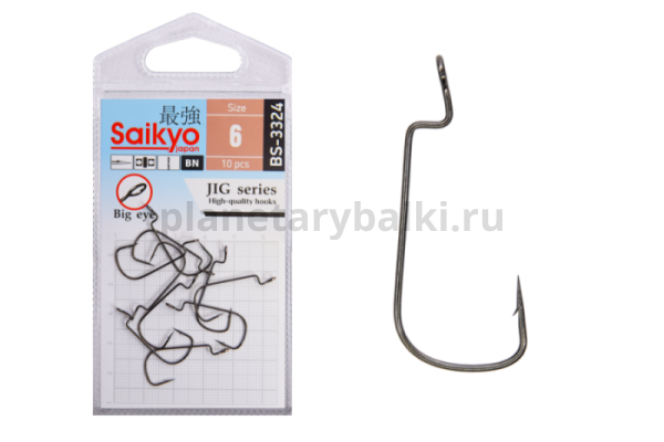 Крючки Saikyo BS-3324 BN № 6, 10шт.