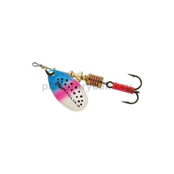 Блесна вращающаяся Mepps AGLIA FLUO Micropigments Trout, 2, 4,5гр., цвет Rainbo