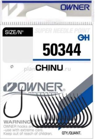 Крючок OWNER Chinu black №6, 17шт.