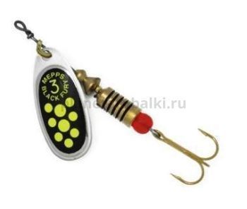 Блесна вращающаяся MEPPS Black Fury Chartreuse №3, 6,5гр., цвет AG