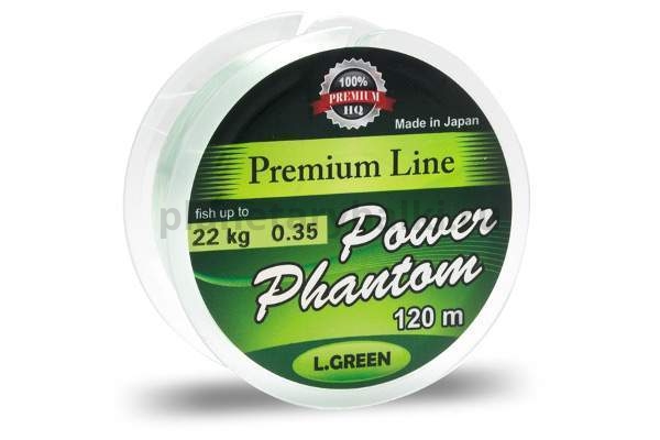 Монофильная леска Power Phantom Premium Line GREEN 120м, 0,27мм, 7,1кг