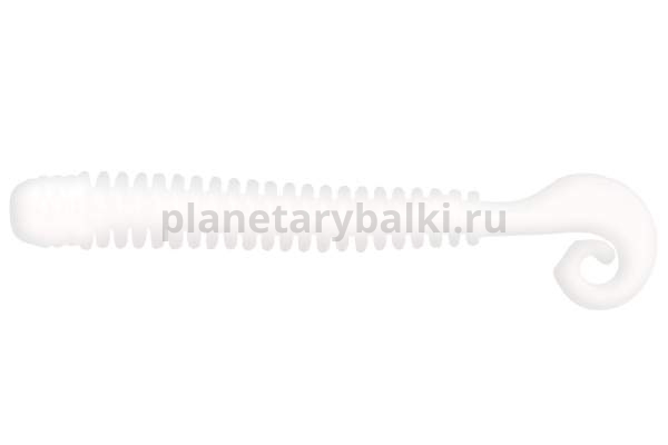 Приманка силиконовая LureMax CHEEKY WORM 3,5'' 8,75см, Glow White 020, 10шт.