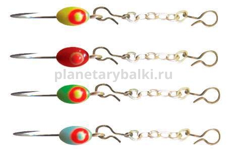 Подвеска ECOPRO мормышка с цепочкой для зимней блесны №1, 50шт.