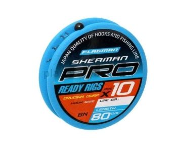 Поводок готовый FLAGMAN Sherman Pro Crucian Carp Ready Rigs №16, 0,105мм, 80см, 10шт.