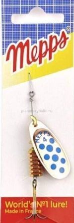 Блесна вращающаяся MEPPS Comet №4, 8гр., цвет CU/blue