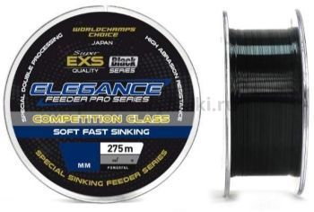 Леска ELEGANCE FEEDER PRO Black 275м, 0,20мм, 5,11кг