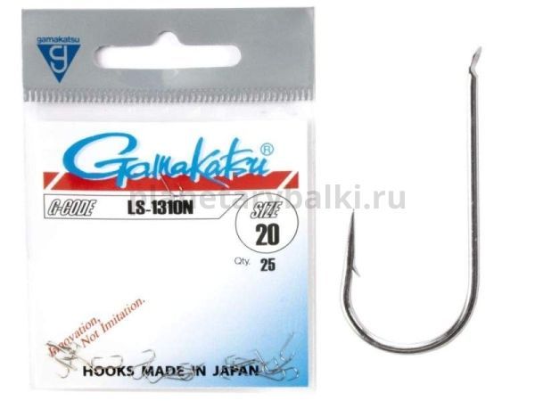 Крючки Gamakatsu LS-1310N HOOKS NICKEL разм. 20 25шт.