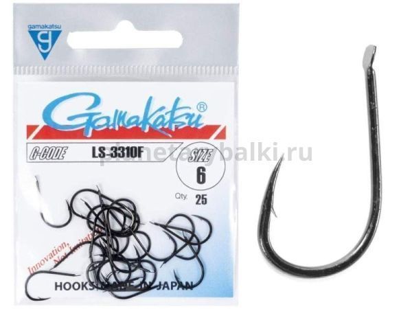 Крючки Gamakatsu LS-3310F HOOKS BLACK разм. 06 25шт.